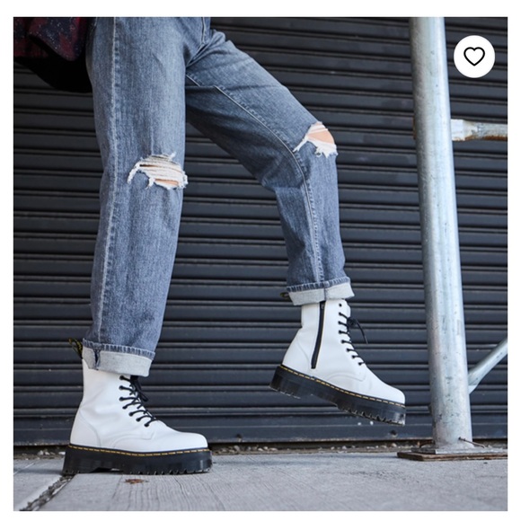 Dr. Martens Jadon Platform Boots in White size 7 - Picture 2 of 8